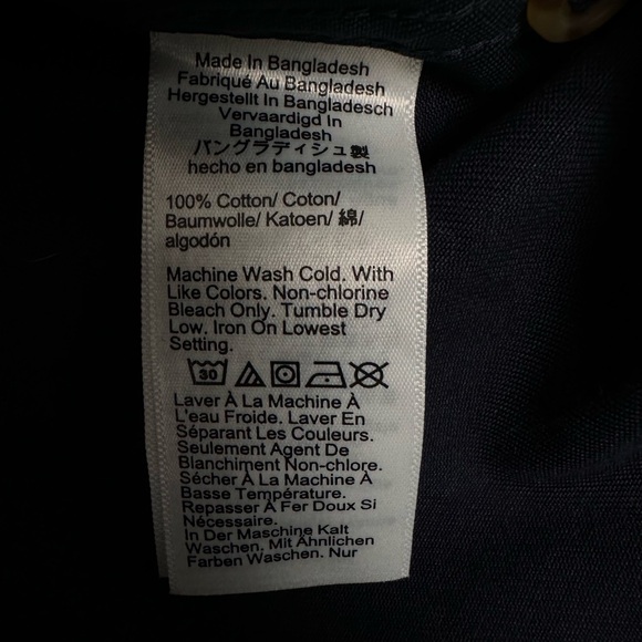 J. Crew Men’s Relaxed garment-dyed heavyweight twill shirt Navy Blue BV491 NEW - Picture 8 of 11